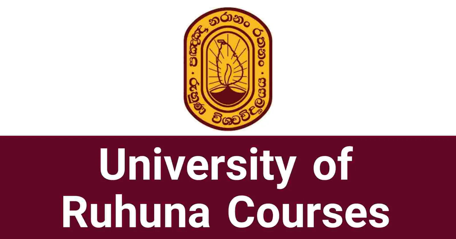 University of Ruhuna Courses