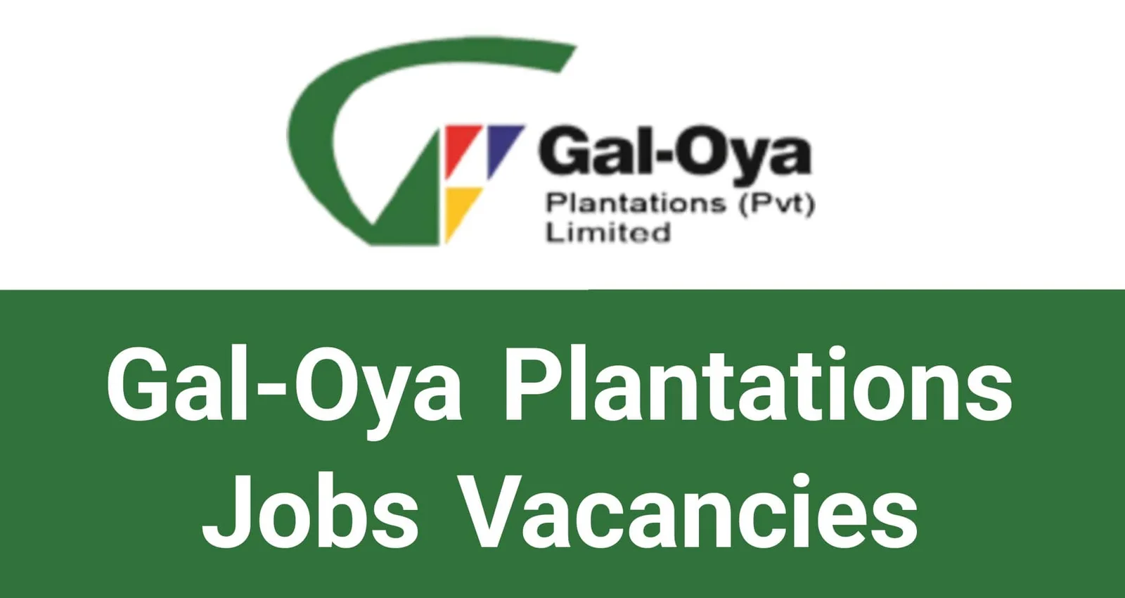 Gal-Oya Plantations Jobs Vacancies